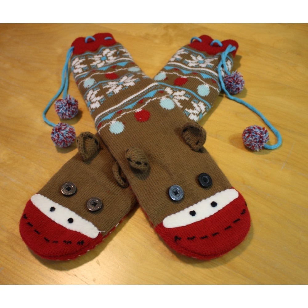 Nick and Nora Slippers Unisex Large 8/10.5 Multicolor Reindeer Holiday Christmas